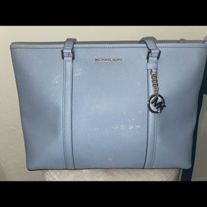 Blue large Michael Kors travel Tote